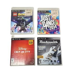 PS3 Playstation 3 Game Lot Batman Lego Just Dance Rocksmith Disney Infinity